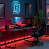 NanoRS RS170 Escritorio para juegos con estante para monitor, 50 kg máx., altura 850 mm, Color negro