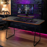 NanoRS RS170 Escritorio para juegos con estante para monitor, 50 kg máx., altura 850 mm, Color negro