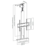 Suporte de extensão elétrico para TV de teto Maclean MC-976, 32"-55", VESA 400x400, máx. 50 kg