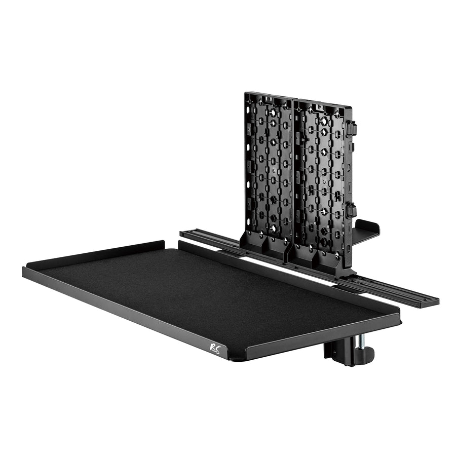 Suporte de mesa/prateleira extensível NanoRS RS174 com suporte para auscultadores/acessórios, carga máxima de 20 kg