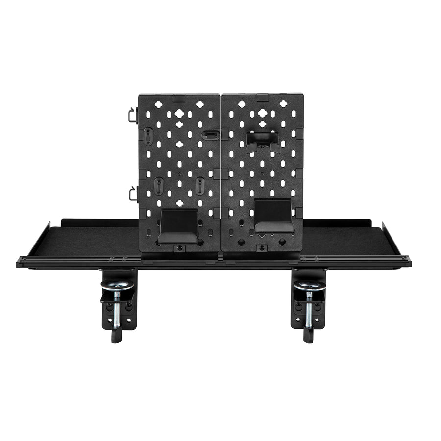 Suporte de mesa/prateleira extensível NanoRS RS174 com suporte para auscultadores/acessórios, carga máxima de 20 kg