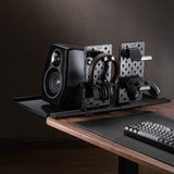 Suporte de mesa/prateleira extensível NanoRS RS174 com suporte para auscultadores/acessórios, carga máxima de 20 kg