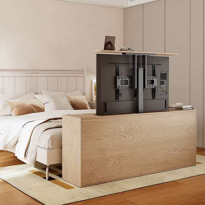 Suporte elétrico retrátil para monitores Maclean MC-866T de 37" a 80", VESA 600x400, máx. 60 kg, compatível com a aplicação TUYA