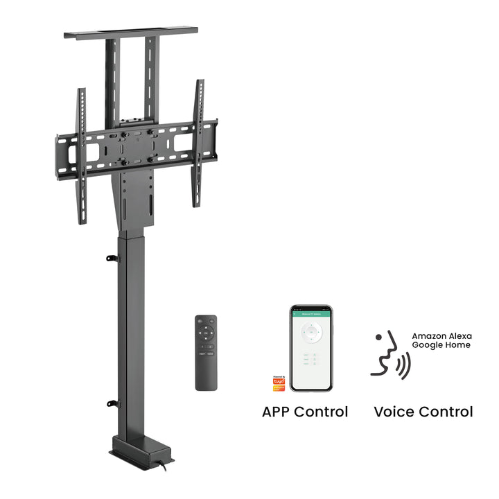 Suporte elétrico retrátil para monitores Maclean MC-866T de 37" a 80", VESA 600x400, máx. 60 kg, compatível com a aplicação TUYA