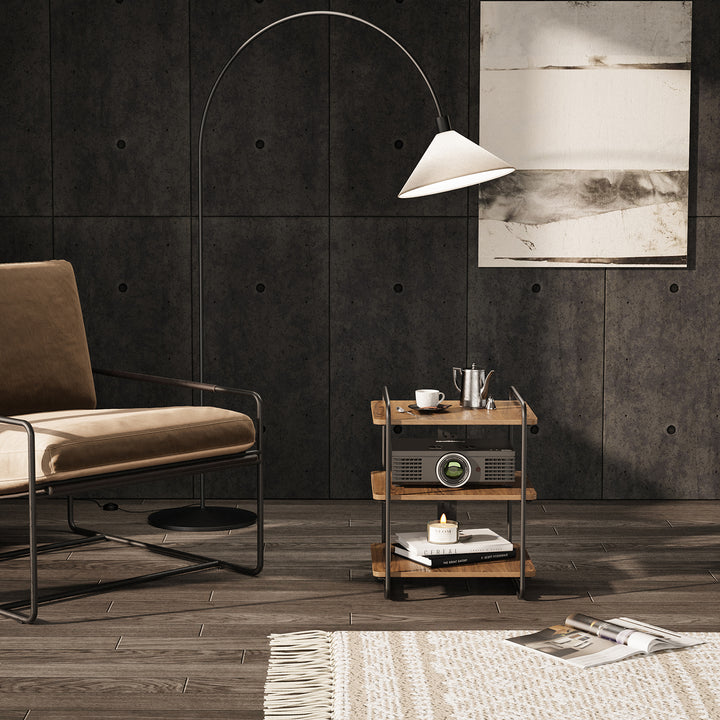 Elegante estante com 3 prateleiras Maclean MC-978, estante com prateleiras, carga máxima de 90 kg, 454 x 400 x 496 mm