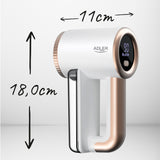 Afeitadora de tejidos Adler, carga USB, pantalla LCD, velocidad de 3 niveles, cepillo, AD 9617
