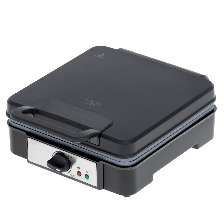 Máquina de waffles Adler, para 4 waffles, controlo de temperatura, 1800 W, AD 3049