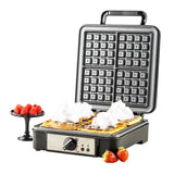 Máquina de waffles Adler, para 4 waffles, controlo de temperatura, 1800 W, AD 3049