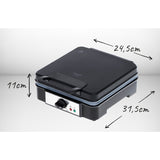 Máquina de waffles Adler, para 4 waffles, controlo de temperatura, 1800 W, AD 3049