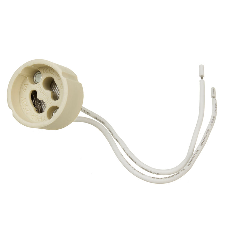 10x tomada de ligação Maclean, tomada cerâmica GU10, 250 V~, corrente nominal máx. 2 A, comprimento do cabo 14 cm, MCE428