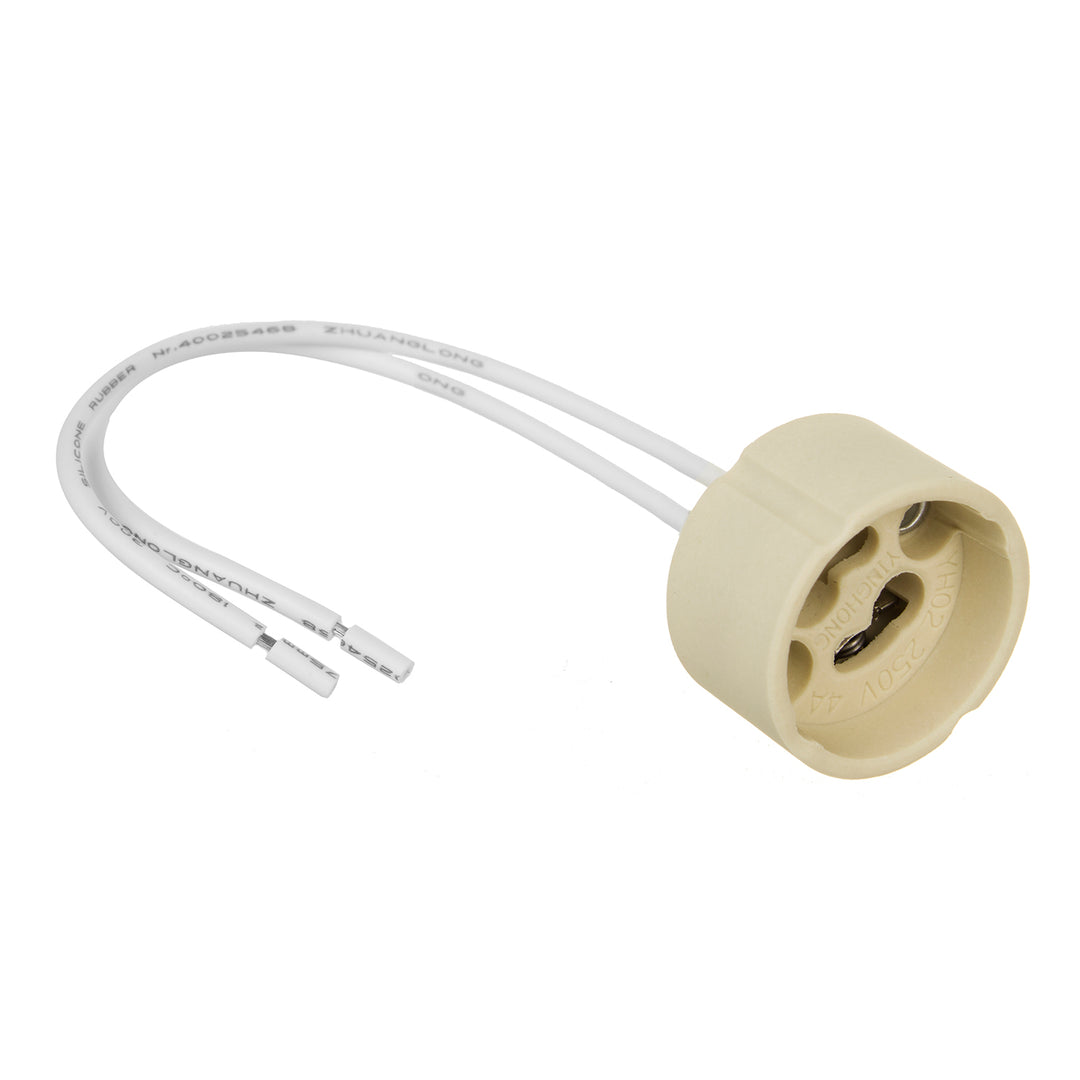 10x tomada de ligação Maclean, tomada cerâmica GU10, 250 V~, corrente nominal máx. 2 A, comprimento do cabo 14 cm, MCE428