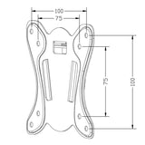 Maclean MC-715A Soporte de TV, Compatible con VESA 75x75, 100x100, 13-27", 25kg