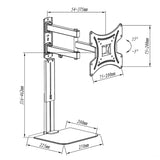 Suporte para TV Maclean MC-771A com prateleira para DVD, VESA 200x200, 23"-43", 25 kg