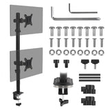 Suporte para monitor Maclean MC-966 para OLED QLED LCD e LED, suporte de mesa duplo, vertical, VESA 75x75 e 100x100, 13-27", 9 kg