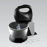 Batidora Maestro, bol giratorio, 5 velocidades, función Turbo, 600W, negra, MR-550