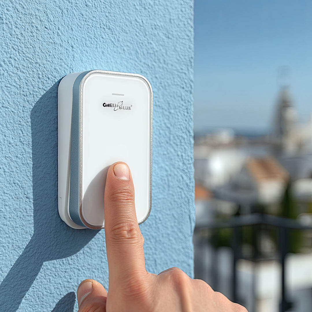 Timbre inalámbrico sin pilas GreenBlue kinetic, 38 melodías, blanco, alcance hasta 200 m, IP44, GB157 W