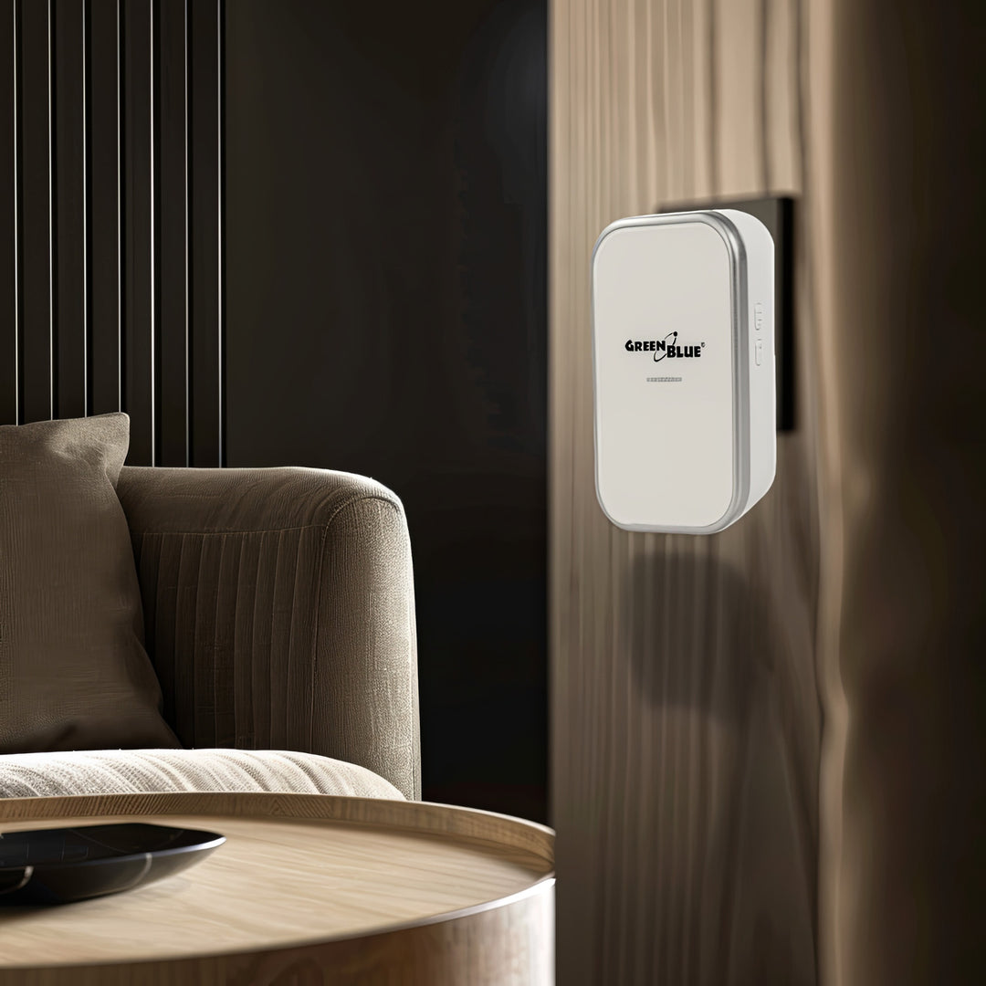 Timbre inalámbrico sin pilas GreenBlue kinetic, 38 melodías, blanco, alcance hasta 200 m, IP44, GB157 W