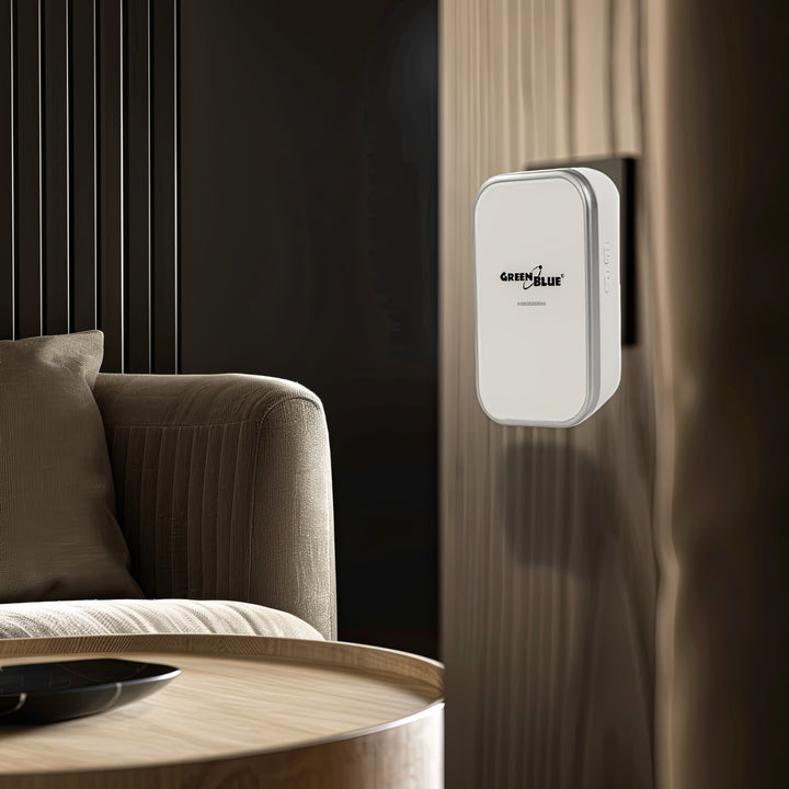 Timbre inalámbrico sin pilas GreenBlue kinetic, 38 melodías, blanco, alcance hasta 200 m, IP44, GB157 W