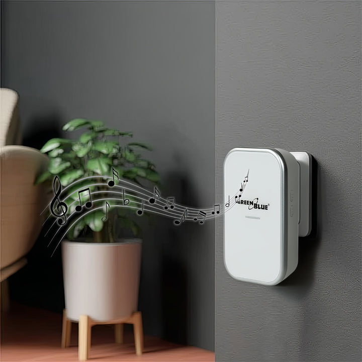 Timbre inalámbrico sin pilas GreenBlue kinetic, 38 melodías, blanco, alcance hasta 200 m, IP44, GB157 W