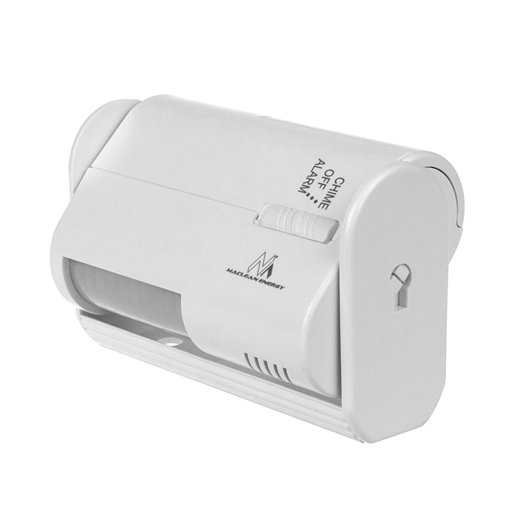 Dispositivo de sinalização de entrada sem fios Maclean MCE311 W, sensor PIR, alcance de 8 m, alimentação por bateria de 9 V CC, volume acima de 70 dB