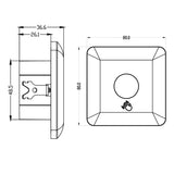 Sensor PIR de curto alcance Maclean MCE313 B, alcance de 5-6 cm, caixa incorporada, carga máx. 1200 W