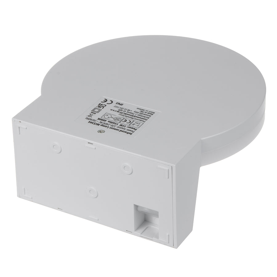 Maclean MCE344 W Luz de sensor de movimento LED, sensor de movimento PIR, branca, 15 W, IP65, 1560 lm, branco neutro (4000 K)