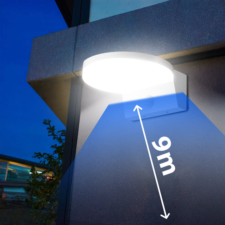Maclean MCE344 W Luz de sensor de movimento LED, sensor de movimento PIR, branca, 15 W, IP65, 1560 lm, branco neutro (4000 K)
