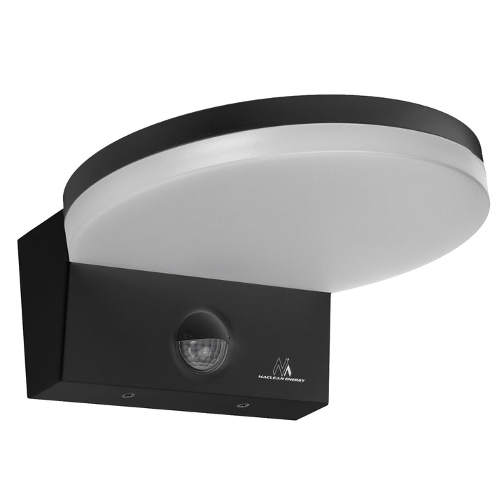 Maclean MCE344 B Luz de sensor de movimento LED, sensor de movimento PIR, preta, 15 W, IP65, 1560 lm, branco neutro (4000 K)
