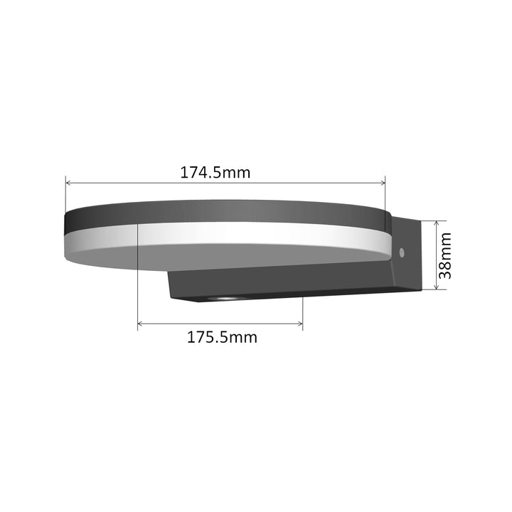 Lâmpada LED Maclean MCE346 B, preta, 15 W, IP65, 1300 lm, branco neutro (4000 K)
