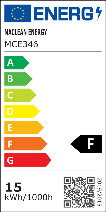 Lâmpada LED Maclean MCE346 B, preta, 15 W, IP65, 1300 lm, branco neutro (4000 K)