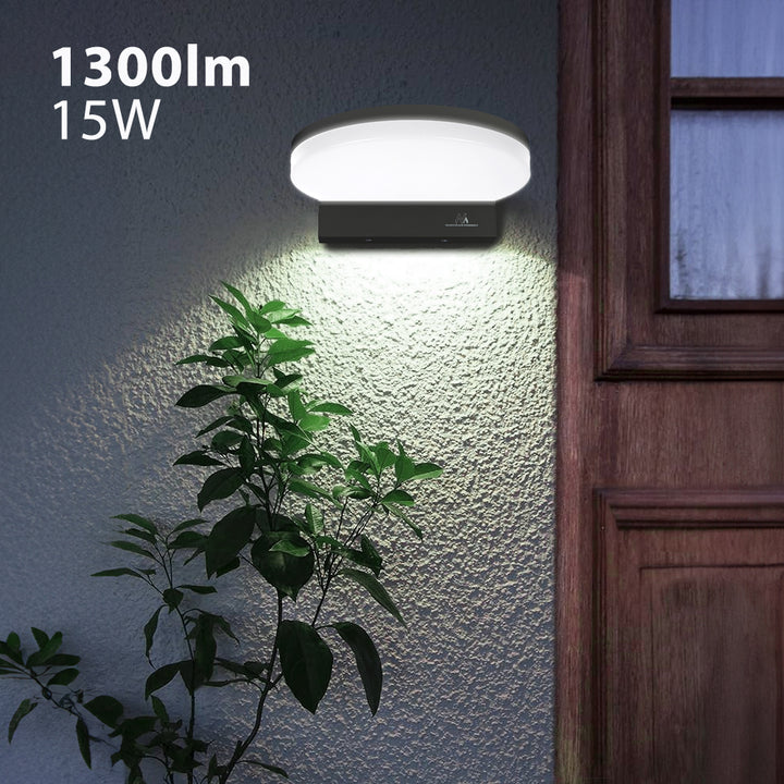 Lâmpada LED Maclean MCE346 B, preta, 15 W, IP65, 1300 lm, branco neutro (4000 K)