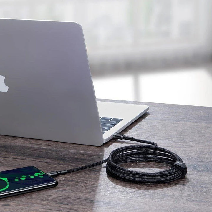 Baseus Cafule CATKLF-ALG1 Cabo de Carregamento Rápido 3.0 5A USB-C PD 2.0 200 cm com Suporte para Carregamento Rápido de 100 W