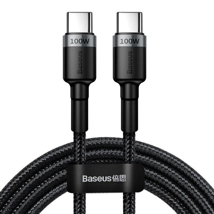 Baseus Cafule CATKLF-ALG1 Cabo de Carregamento Rápido 3.0 5A USB-C PD 2.0 200 cm com Suporte para Carregamento Rápido de 100 W