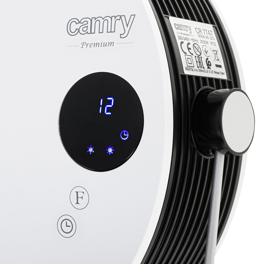 Calefactor de baño Camry, potencia 2000W, 2 niveles de calefacción, pantalla LCD, mando a distancia, CR 7747