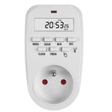 Interruptor de Temporizador Digital GreenBlue GB362 E, 2 Modos de Funcionamento, 8 Programas e 16 Combinações, Carga Máxima 16 A, 3680 W, IP20
