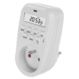 Interruptor de Temporizador Digital GreenBlue GB362 E, 2 Modos de Funcionamento, 8 Programas e 16 Combinações, Carga Máxima 16 A, 3680 W, IP20