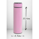 Termo Adler, pantalla táctil LED, capacidad 473 ml, color rosa, AD 4506