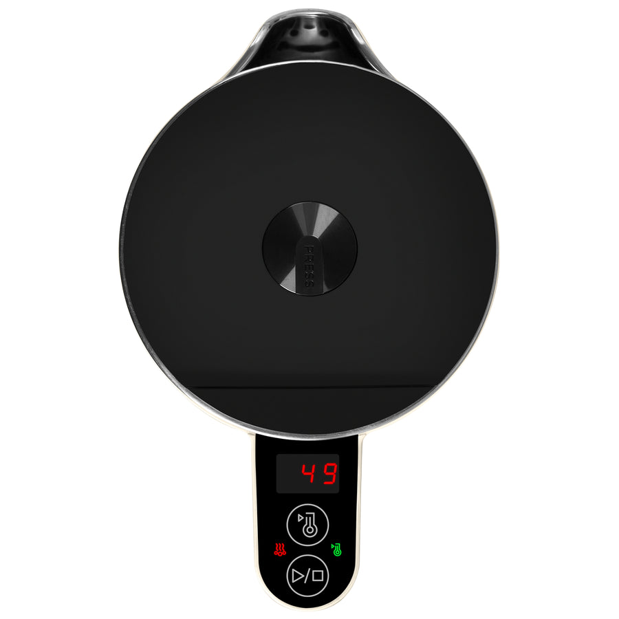Chaleira Concept Norwood RK3305 em aço inoxidável com controlo de temperatura e aquecimento, 1,5 L, 1850-2200 W, cinzento-escuro