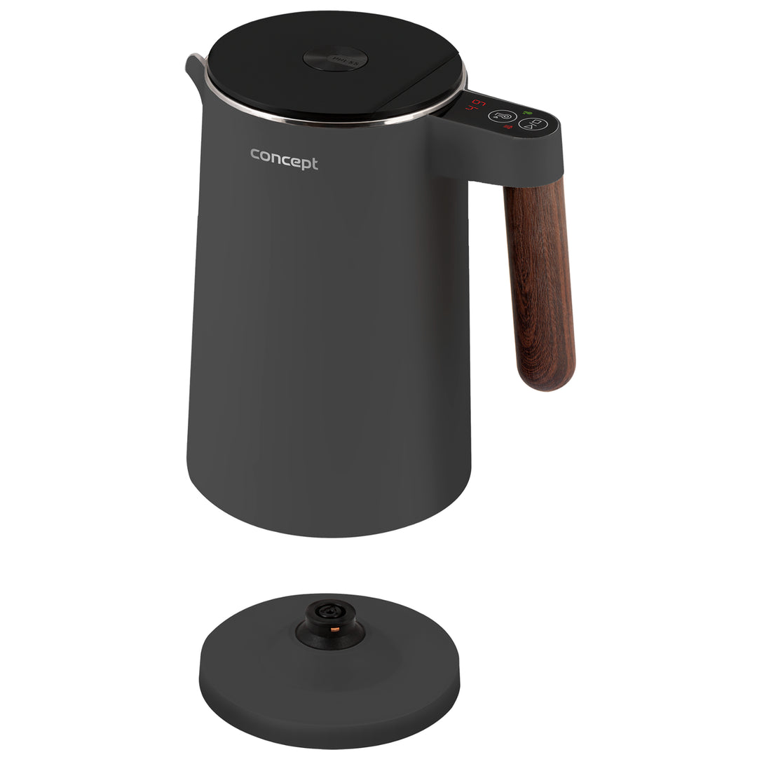 Concept Norwood RK3305 Hervidor de acero inoxidable con control de temperatura para mantener caliente 1,5L 1850-2200W Gris oscuro