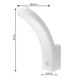 Candeeiro de parede LED Maclean MCE512 W com sensor de movimento e anoitecer, iluminação de parede interior e exterior, lâmpada de 20 W, à prova de água IP65, 2000 lm, branco neutro 4000 K