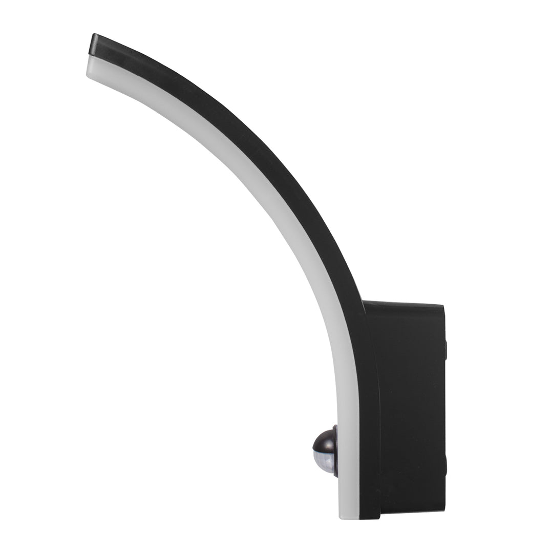 Candeeiro de parede LED Maclean MCE512 B com sensor de movimento e anoitecer, iluminação de parede interior e exterior, lâmpada de 20 W, à prova de água IP65, 2000 lm, branco neutro 4000 K