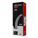 Luminária de parede LED Maclean MCE511 GR, iluminação de parede interior e exterior, luminária de parede, 20 W, IP65 à prova de água, 2750 lm, branco neutro 4000 K, alcance de deteção: máx. 10 m
