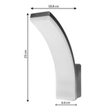 Luminária de parede LED Maclean MCE511 GR, iluminação de parede interior e exterior, luminária de parede, 20 W, IP65 à prova de água, 2750 lm, branco neutro 4000 K, alcance de deteção: máx. 10 m