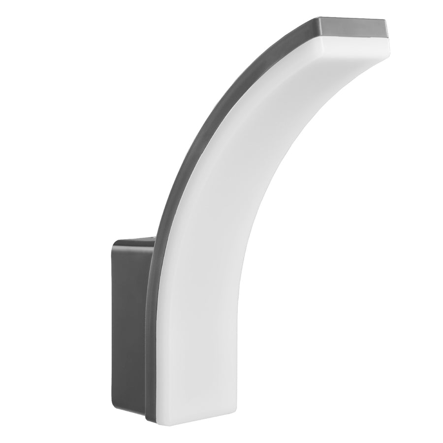 Luminária de parede LED Maclean MCE511 GR, iluminação de parede interior e exterior, luminária de parede, 20 W, IP65 à prova de água, 2750 lm, branco neutro 4000 K, alcance de deteção: máx. 10 m