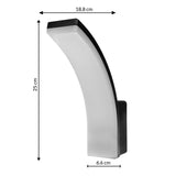 Maclean MCE511 B Aplique LED, Iluminación de Pared para Interior y Exterior, Aplique, 20W, IP65 Resistente al Agua, 2750lm, Blanco Neutro 4000K,