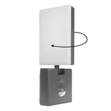 Maclean MCE516 GR Lámpara LED con Sensor de Movimiento y Crepuscular, Iluminación de Pared para Exterior, 10W, 800lm, Blanco Neutro 4000K, IP65 Resistente al Agua