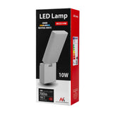 Luminária de parede LED Maclean MCE514 W, iluminação de parede exterior, 10 W, 700 lm, branco neutro 4000 K, à prova de água IP65