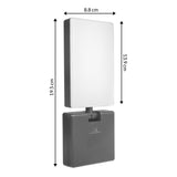 Luminária de parede LED Maclean MCE514 GR, iluminação de parede exterior, 10 W, 700 lm, branco neutro 4000 K, à prova de água IP65