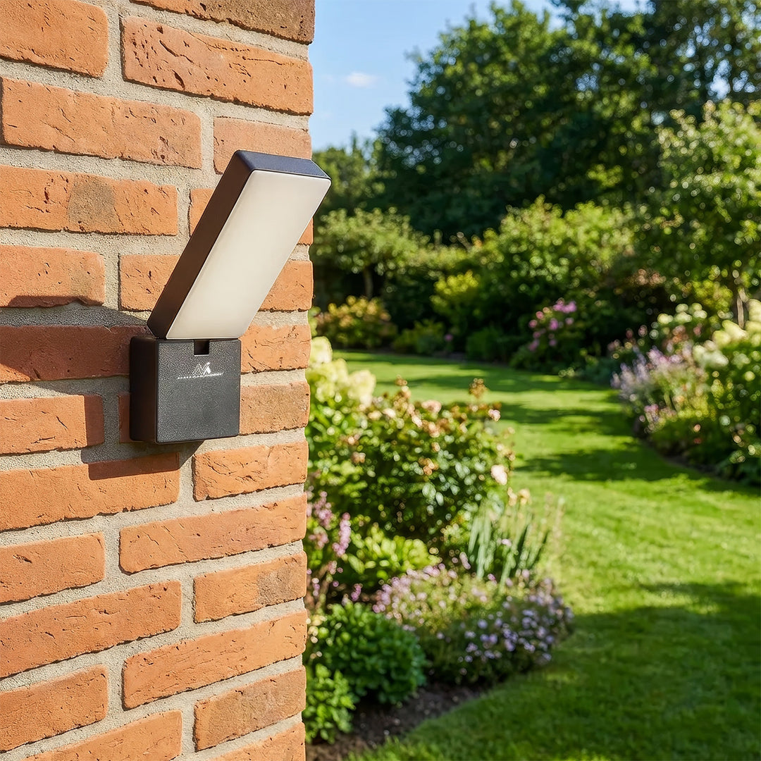 Maclean MCE514 GR Lámpara LED, Iluminación de Pared para Exterior, 10W, 700lm, Blanco Neutro 4000K, IP65 Resistente al Agua