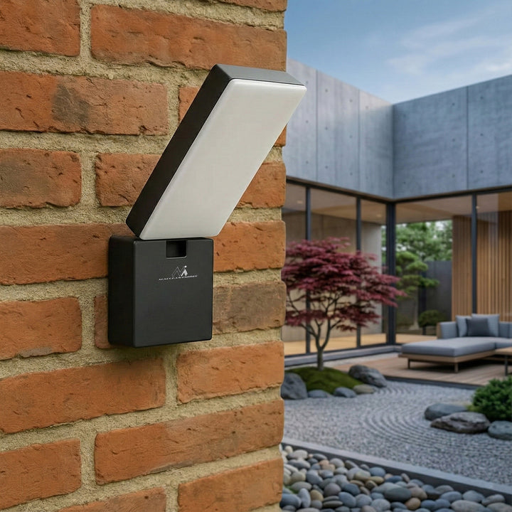 Maclean MCE514 GR Lámpara LED, Iluminación de Pared para Exterior, 10W, 700lm, Blanco Neutro 4000K, IP65 Resistente al Agua